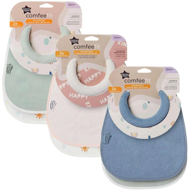 Tommee Tippee Bib Comfeefit, 0 M+, 2 Pcs., Beige, Multicolour, 46353060