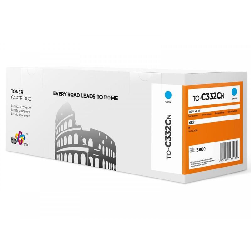 Toner Para Oki C332 To-C332cn Cy 100 Nowy