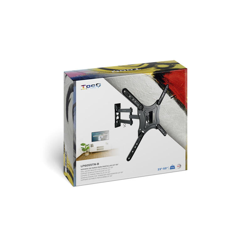 Tooq Soporte De Pared Con Brazo Articulado Para Tv De 23"-55" - Giratorio E Inclinable - Gestion De Cables - Peso Max