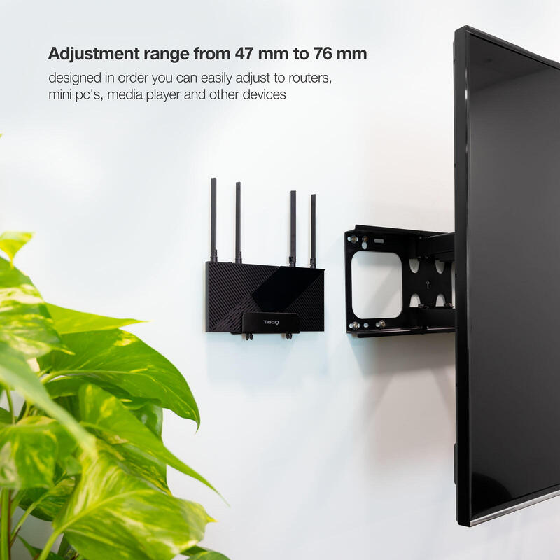 Tooq Soporte Universal Reproductor Multimedia/Router/Minipc - Negro