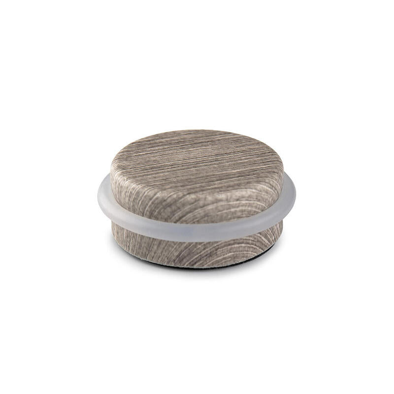 Tope De Puerta Adhesivo Plastico-Metal Decorado Olivo Mediterraneo Ø4,6x1,8cm Inofix