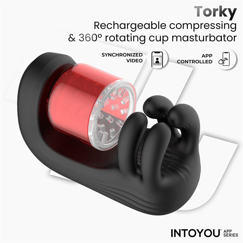 Torky Masturbador Con Rotación Compresión Con App