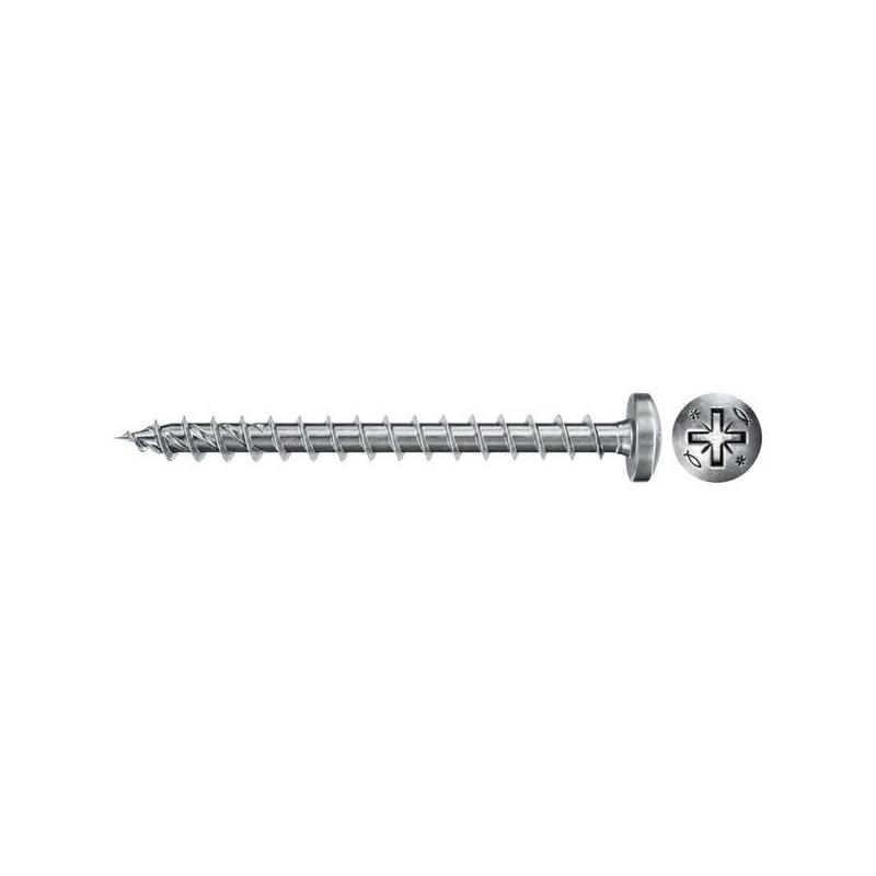 Tornillo Para Aglomerado Fischer Powerfast Ii 4,0x30 Pan Head Pz 200 Piezas, Rosca Completa, Galvanizado 670244