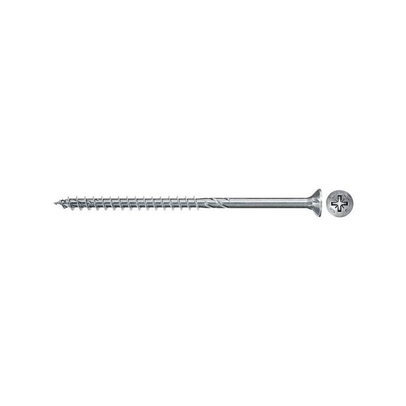 Tornillo Para Aglomerado Fischer Powerfast Ii 4,0x40 Cabeza Avellanada Pz 100 Piezas, Rosca Parcial, Galvanizado 670215