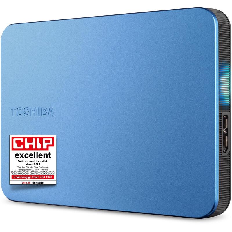 Toshiba Hdd 4tb Extern 2 5'' Blue 6 4cm 2 5'' Usb3.2 Gen1 Canvio Flex