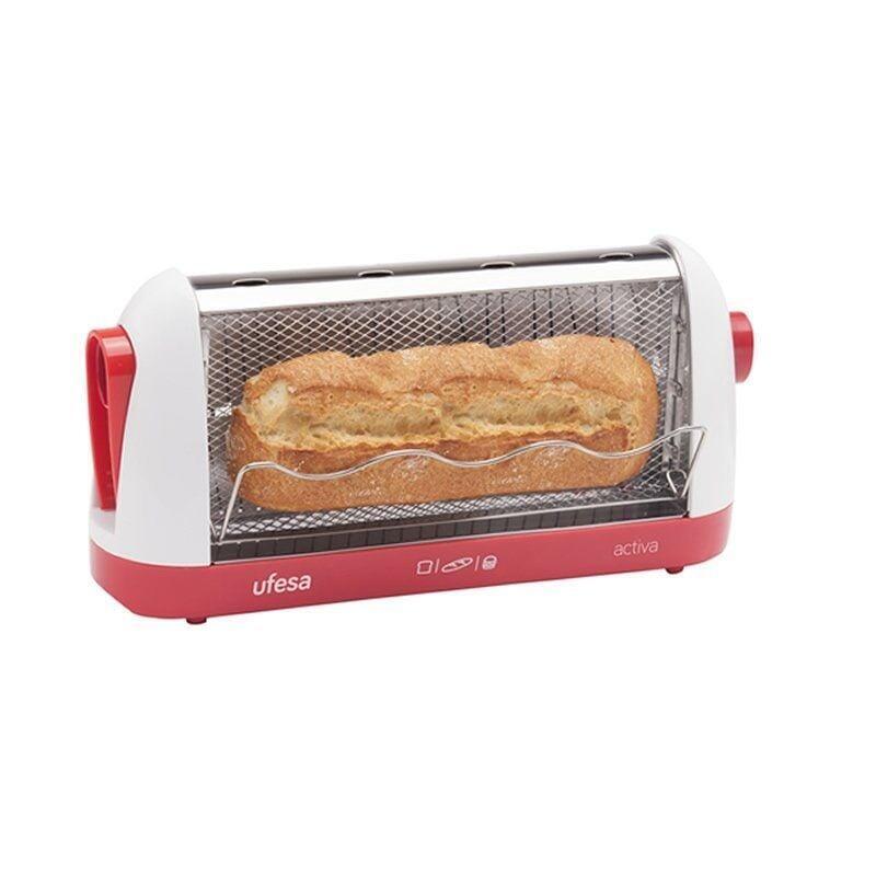 Tostador De Pan Ufesa Tt7963 Activa 700w Para Todo Tipo De Pan Rejilla Protectora Pinzas Para Extraer El Pan