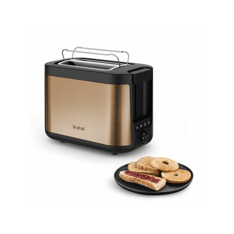 Tostadora Tefal Coppertinto Tt430g10, 850 W, Cobre Negro, Oro