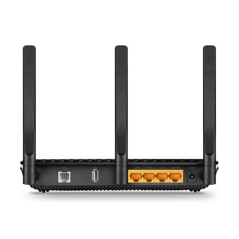 Tp-Link Modem Router Wifi Dualband Vdsl/Adsl Vr600 Ac1300 300mbps En 2,4ghz Y 1300mbps En 5ghz 1p Giga 1xusb 3 Antenas Desmontables