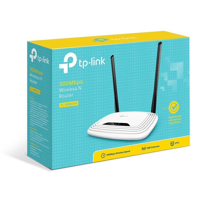 Tp-Link Tl-Wr841n Wireless 802.11n/300mbps 2t2r Router 4xlan, 1xwan Eu