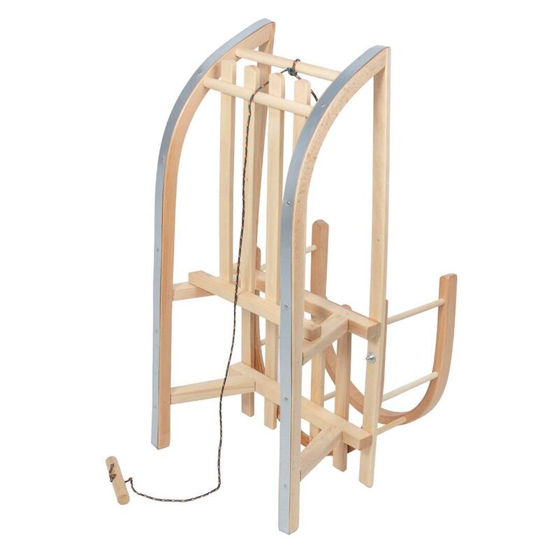 Trineo De Madera Greenblue, Respaldo, Asiento, Cuerda, Hasta 100 Kg, Gb159