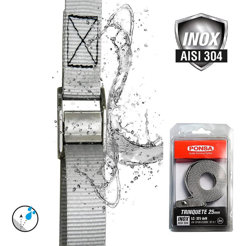 Trinquete 25mm 3m Inoxidable 027,207,025,503 Ponsa