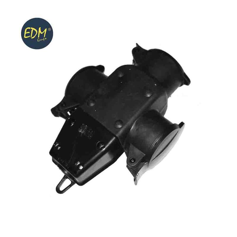 Triple Goma Aereo T/Tl 16a Con Tapas De Proteccion Ip44 Edm