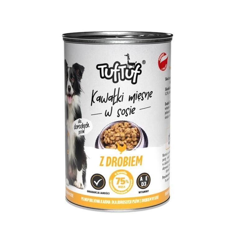 Tuf Tuf Kawalki Miesne Z Drobiem Para Perro Puszka 415g