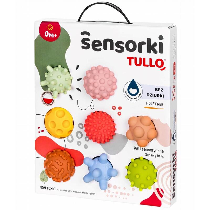 Pelotas Sensoriales Sin Agujeros Tullo Pastel, 8 Uds.