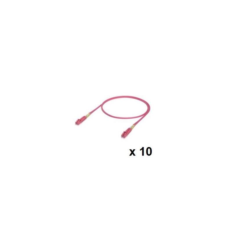Ubiquiti Uacc-Ofc-M2-Lulu-1m-10 Pack 10 Uds Cable De Conexi&Oacute N De Fibra Multimodo Om4 De 1 Metro Para Interior Con Conectores D&Uacute Plex Lc Upc