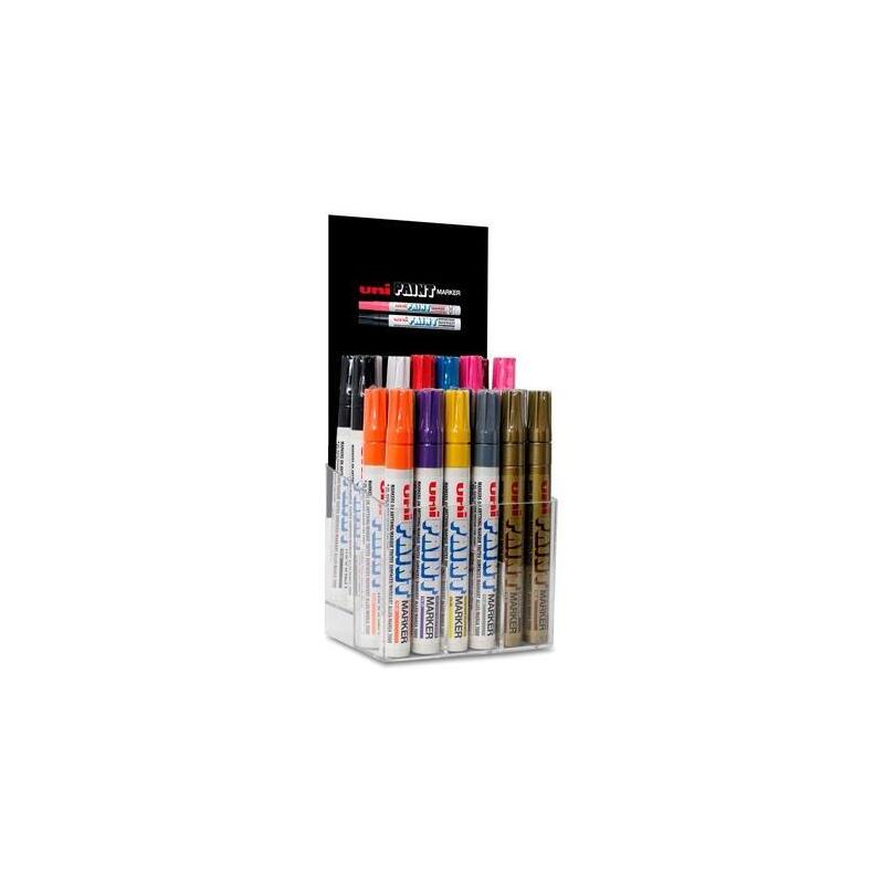 Uniball Expositor Marcador Permanente Paint Marker Px-20/30p Surtido -30u-