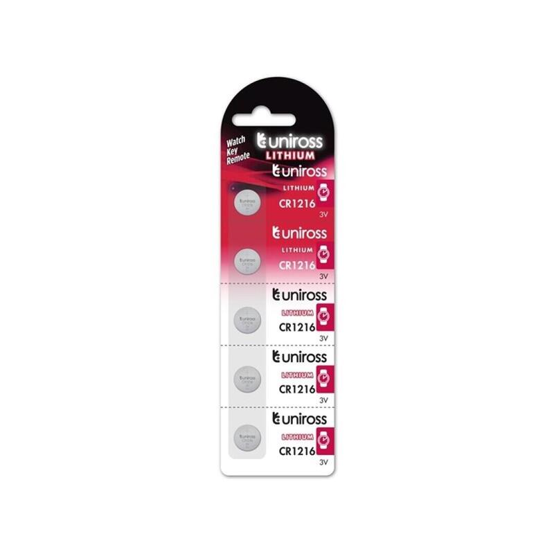 Uniross Pila Boton Litio Cr1216 3v Blister*5 Caja 1 Unidades