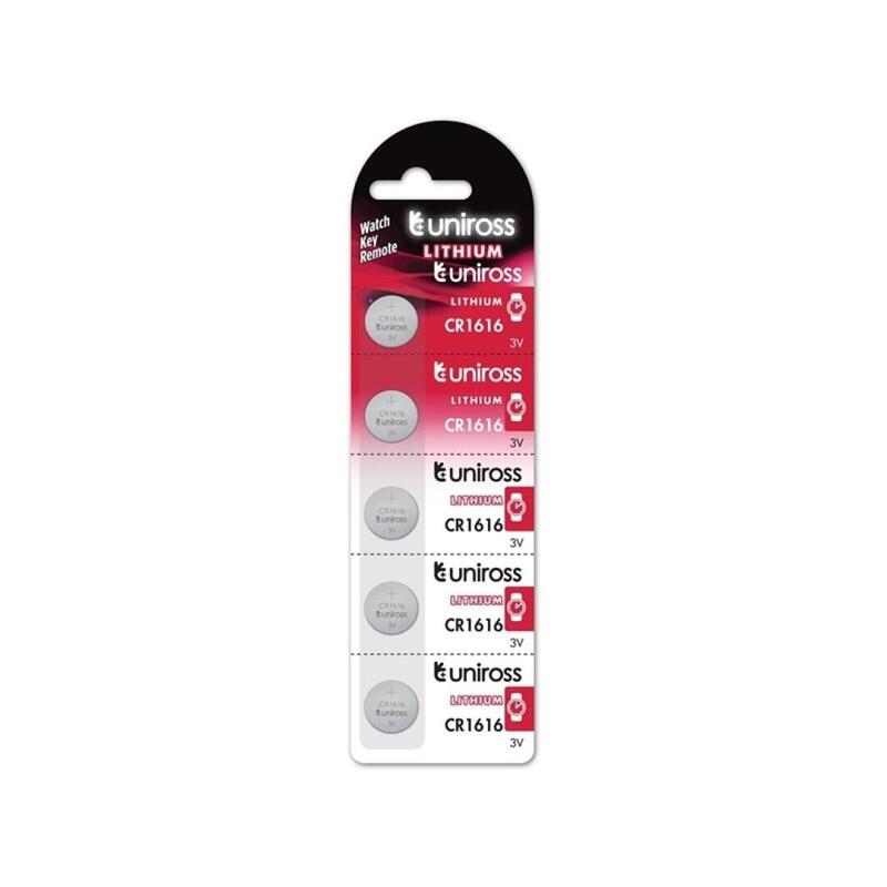 Uniross Pila Boton Litio Cr1616 3v Blister*5 Caja 1 Unidades