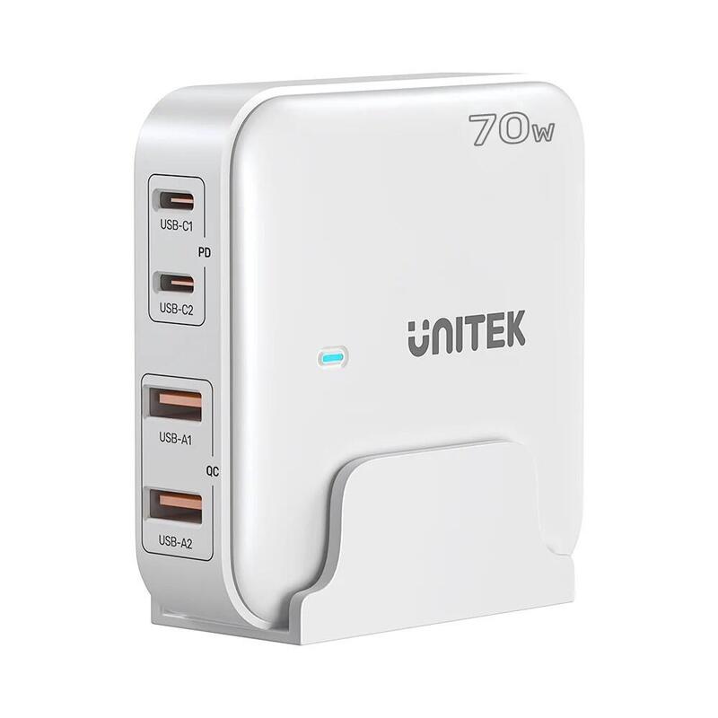 Unitek Ladowarka Biurkowa Gan 70w 2xusb-A 2xusb-C