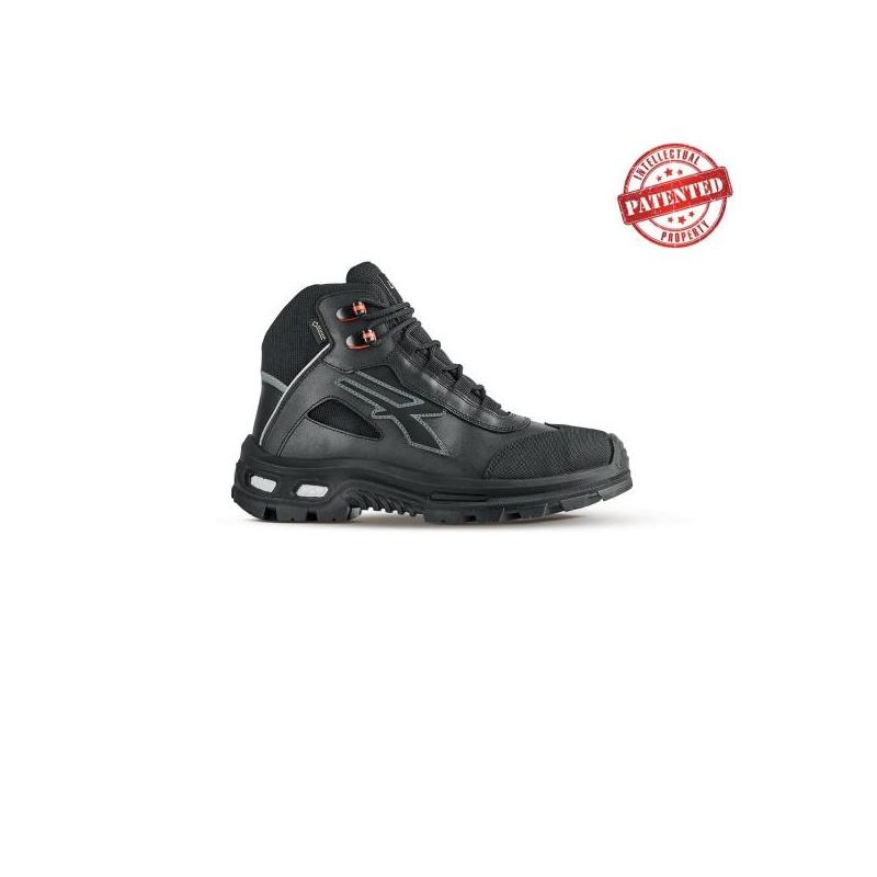 Upower Fixed S Zapato De Seguridad Alto - Talla 35 - Cuero De Grano Suave, Puntera Antiabrasion, Repelente Al Agua,