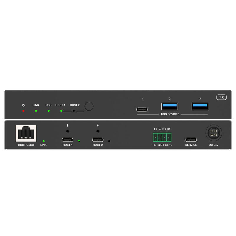 Usb3.2 Gen 1 Extender (100m)  With Dual Usb-C In & Video