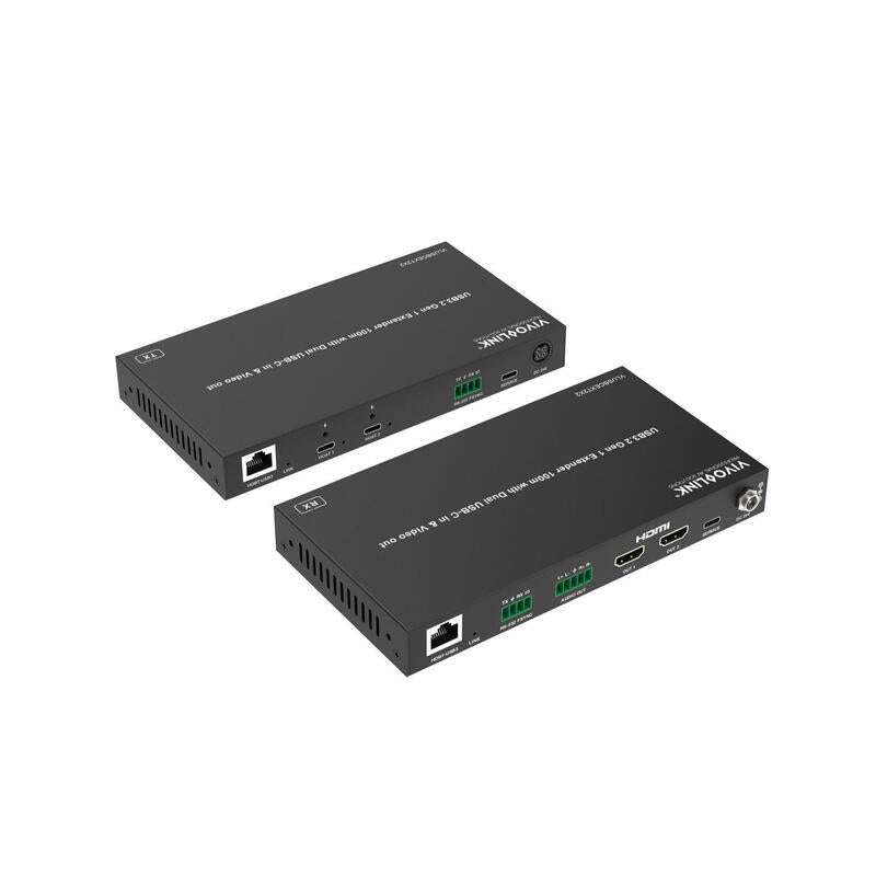 Usb3.2 Gen 1 Extender (100m)  With Dual Usb-C In & Video