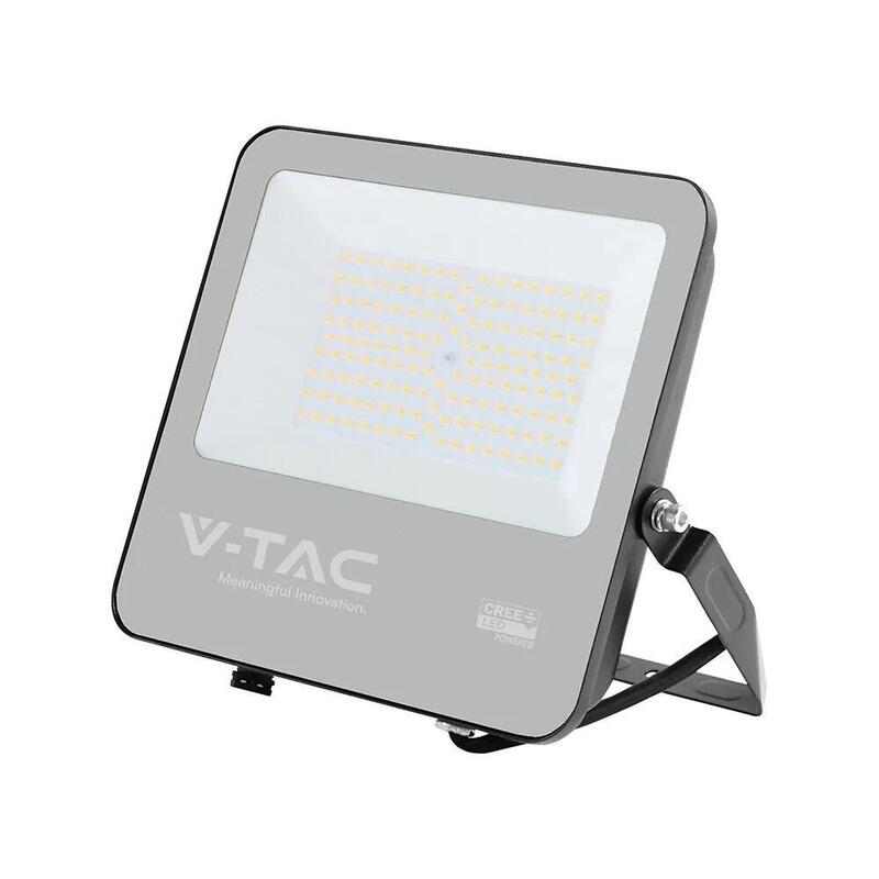 V-Tac 100w Led Floodlight Cree Chip Black Body Grey Glass 4000k 135lm/W