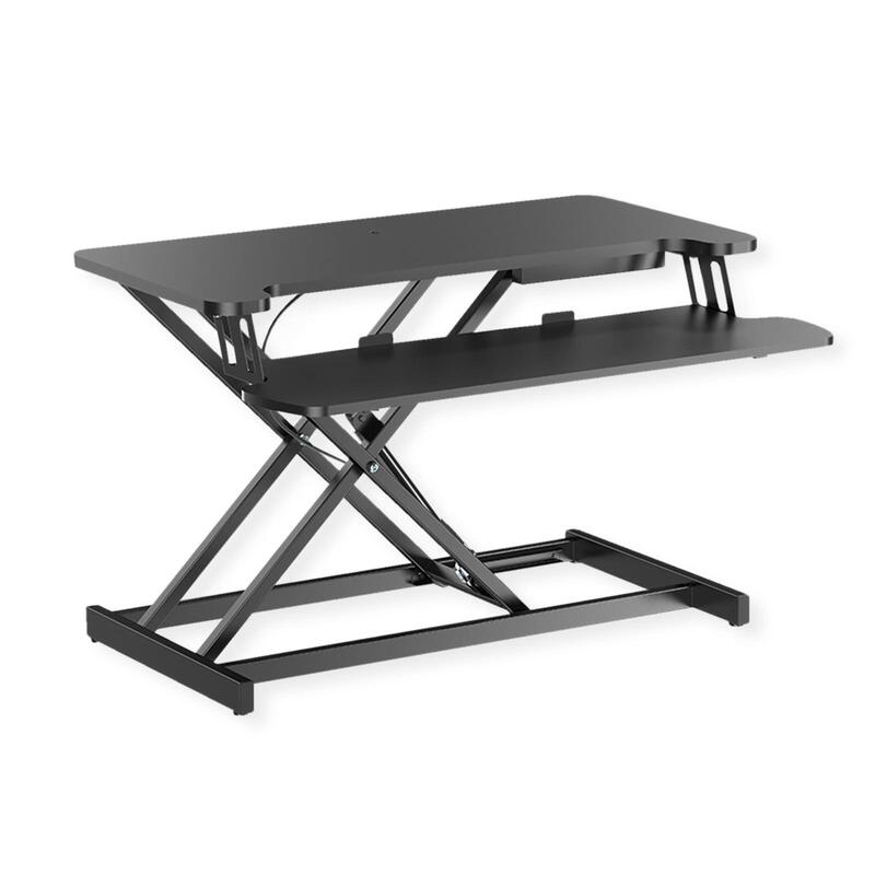 Value Hhenverstellbarer Schreibtischaufsatz, 800 X 400 Mm, Schwarz