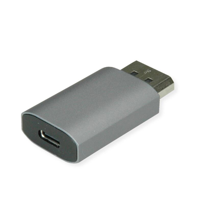 Value Usb Tipo C - Displayport, Bidirektionaler Adapter, H M, 8k60hz