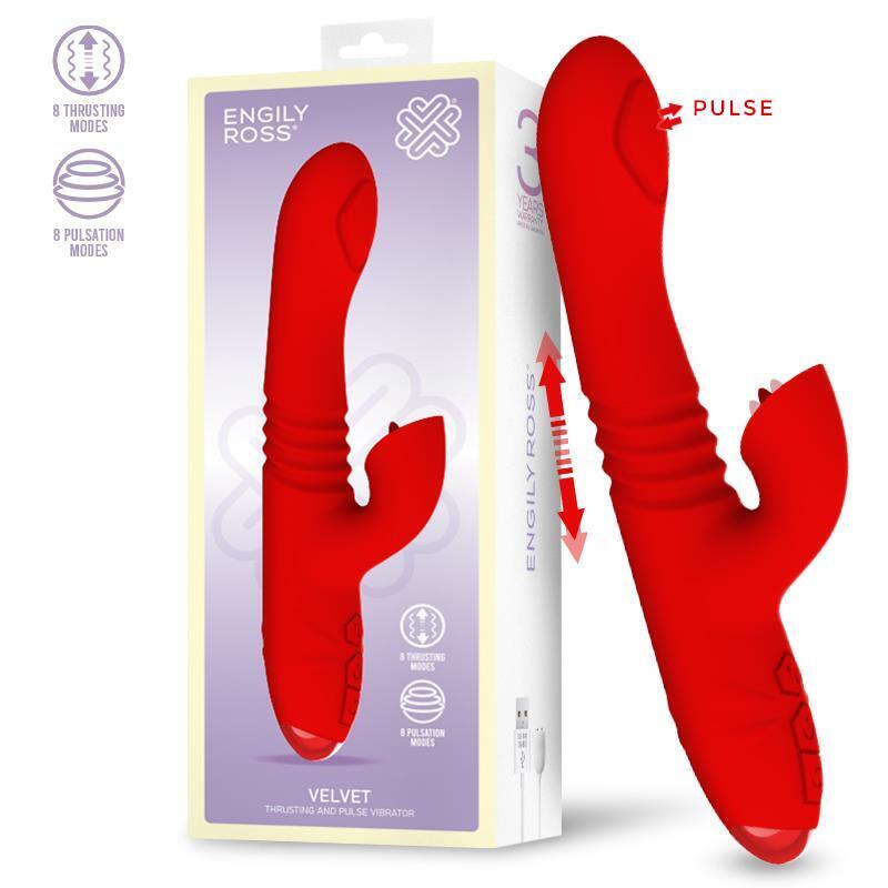 Velvet Vibrador Con Thrusting Y Pulsación