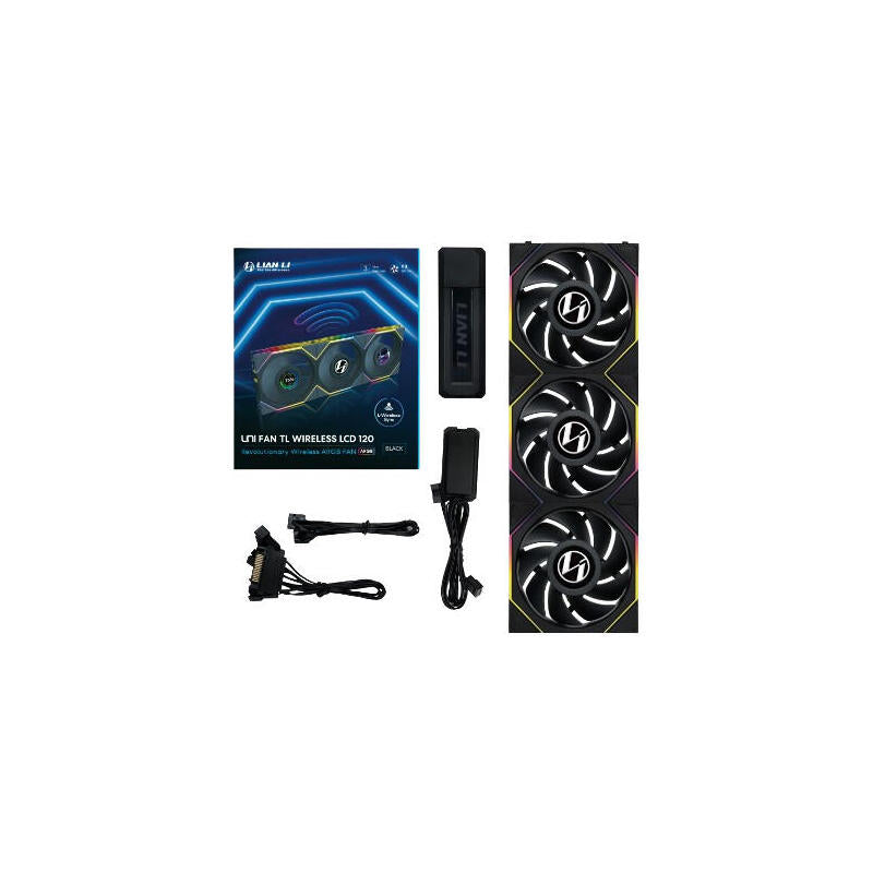 Ventilador 120x120 Lian Li Unifan Tl-Lcd Wireless Black