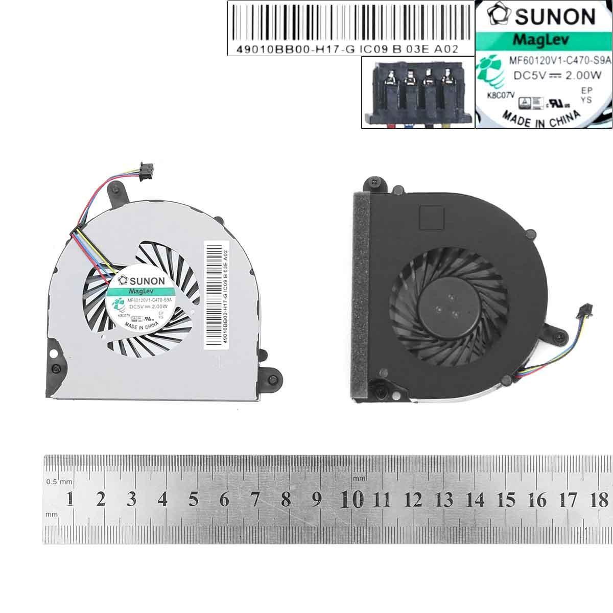 Ventilador Cpu Para Portátil Hp Probook 6560B 6565B 8560 8560B 8560W 8560P Mf60120V1-C050-S9A