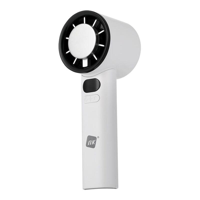 Ventilador De Mano Recargable Con Enfriador, Abs, Blanco, Ø5,8 X 5,7 X 16,5 Cm