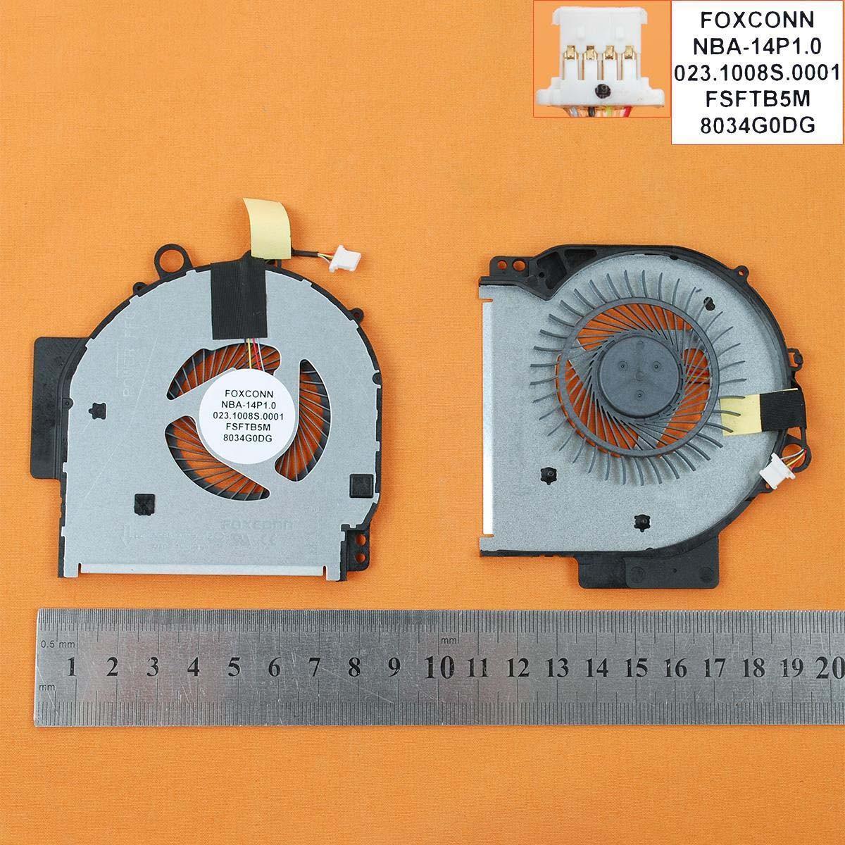 Ventilador Cpu Para Portátil Hp Pavilion X360 14-Ba Series 924281-001 023.1008S.0001 Nfb80A05H-002