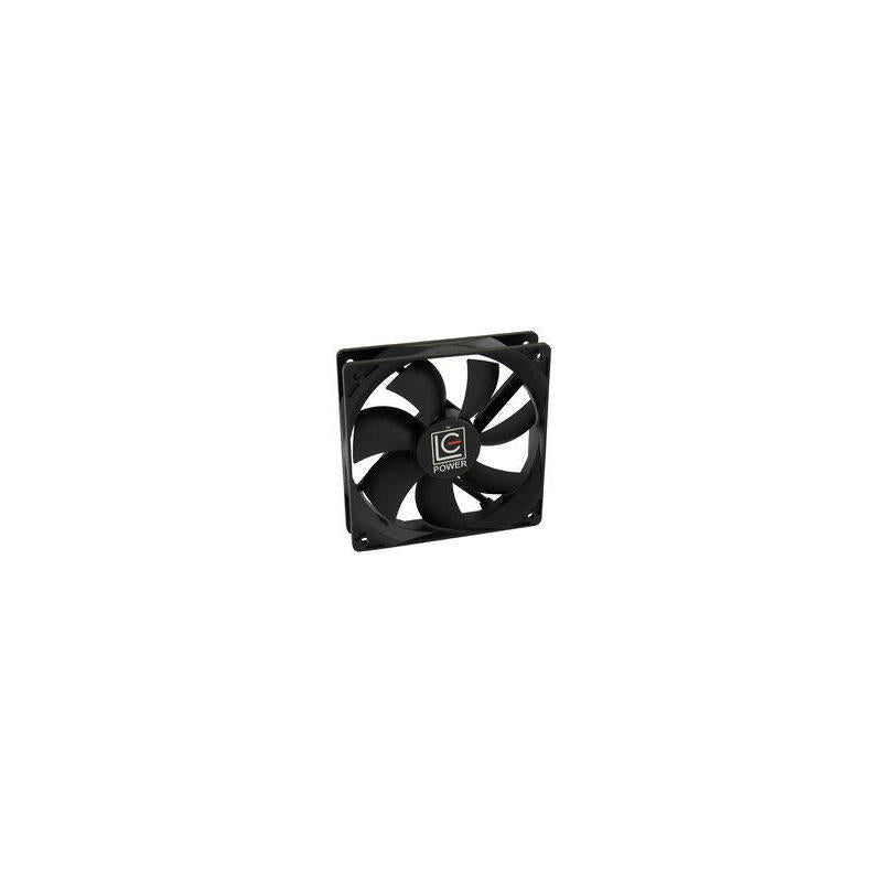 Ventilador, Lc Power Lc-Cf-120, 120 X 120 X 25 Mm, Hidráulico (Cojinete), 4 Pines (Control Térmico Pwm), Negro