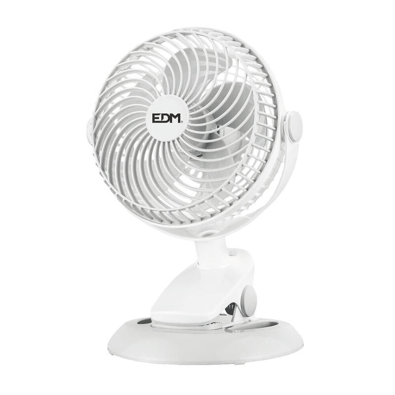 Ventilador Mini Recargable Con Pinza Y Base, 3 W; 31,6 Db; Ø17 X 18 X 28 Cm