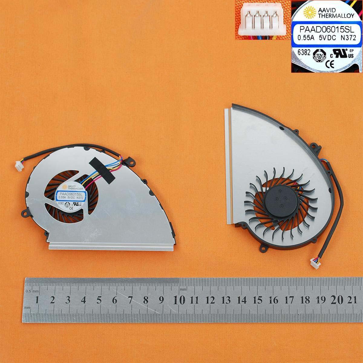Ventilador Gpu Para Portátil Msi Ge72Vr Gp72Vr Gp72Mvr Paad06015Sl