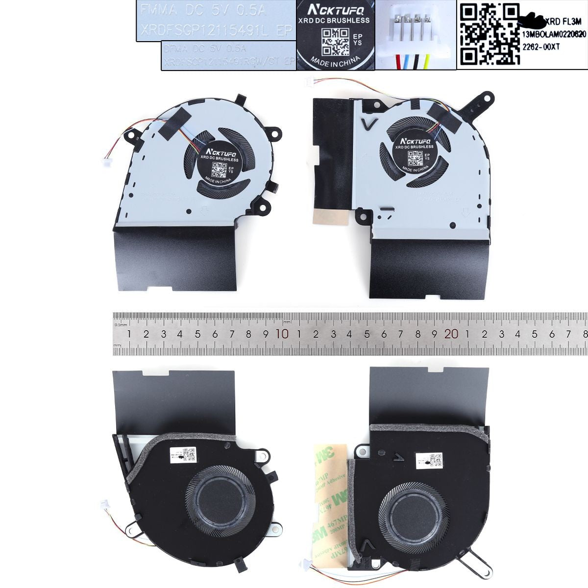 Ventilador Cpu+Gpu Para Portátil Asus Rog G531Gv G731Gv G512L G712L S7D S5D 5V
