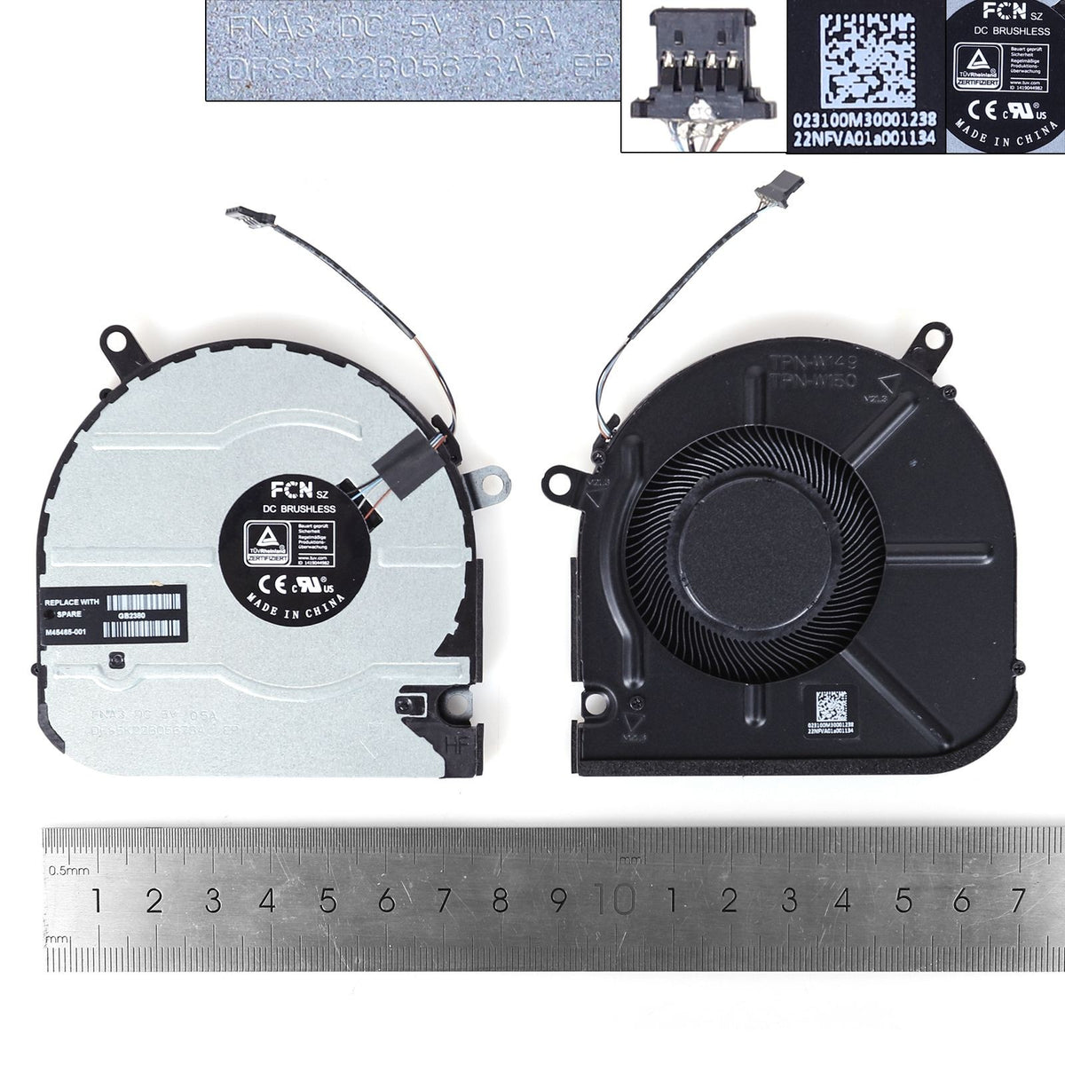Ventilador Para Portátil Hp 15M-Eu 15M-Es 15T-Es 15Z-Eu 15-Eu/Es W149 W150Big Dfs5K22B05673A M45465 -001 Gris