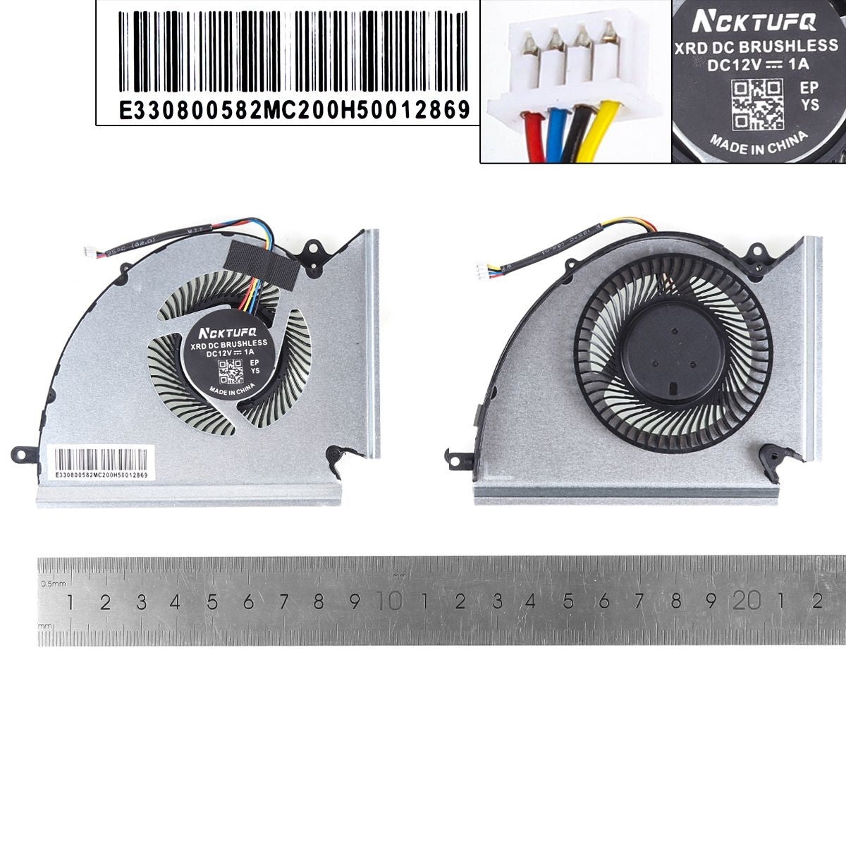 Ventilador Cpu + Gpu Para Portátil Msi We76 Ge76 Gp76 Ms-17K3 17K2 17K1 12V 1A