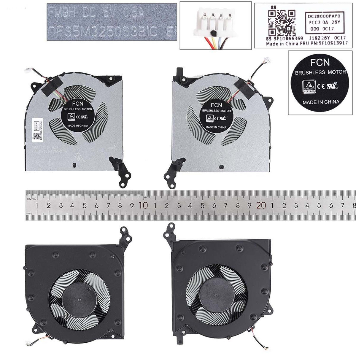 Ventilador Cpu+Gpu Para Portátil Lenovo 2020 R7000 Y550-15 Y7000P