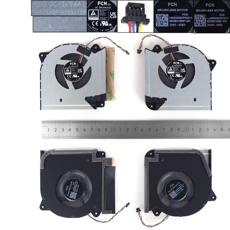 Ventilador Para Portátil Asus G733cw Cx G733c Rog 6 Plus 12vl+R,Org