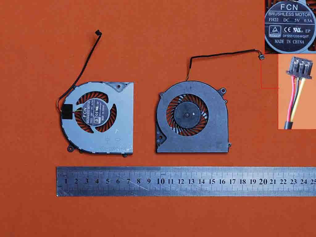 Ventilador Cpu Para Portátil Clevo 6-31-N5502-102 F57-D1 F57-D1C F57-D1T Fh22 Dfs551205Wq0T Fh22 Dfs551205Wq0T