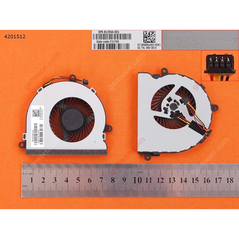 Ventilador Para Portátil Hp 15 Ac121dx 15 Ac067tx 15 Af 15 Ay 15 Bs 14 R020 Tpn C116 Tpn C125 250g4 255g4 (4 Pines, Original) 81