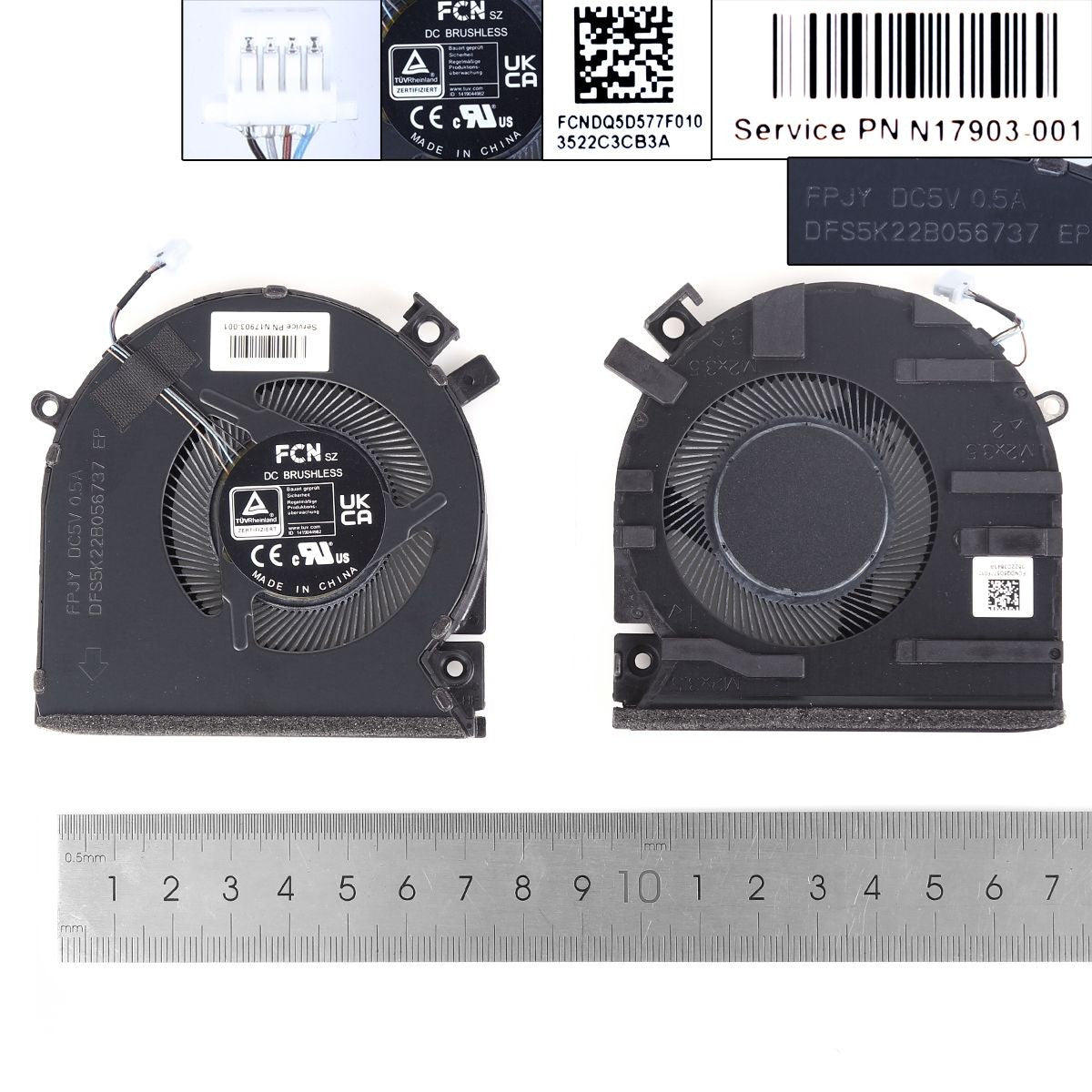 Ventilador Para Portátil Hp 15-Fa Fa0000 Fa0031Tx Tpn-Q278 Tpn-Q279 Fa0162Tx