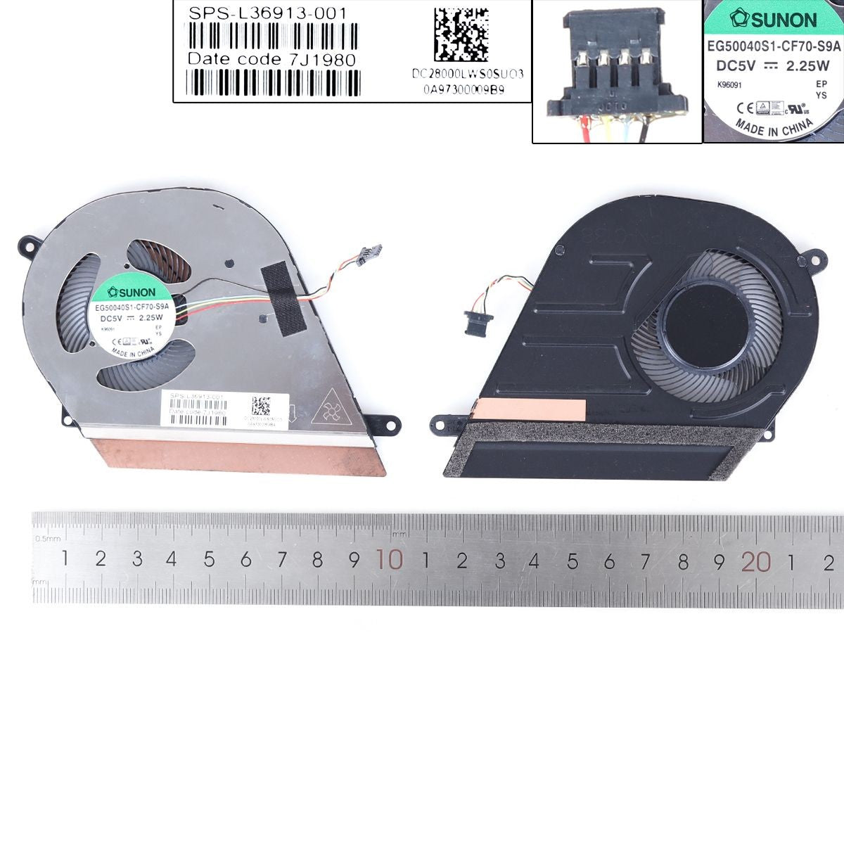 Ventilador Para Portátil Hp Chromebook X360 14-Da G1 Tpn-C138 L36913-001