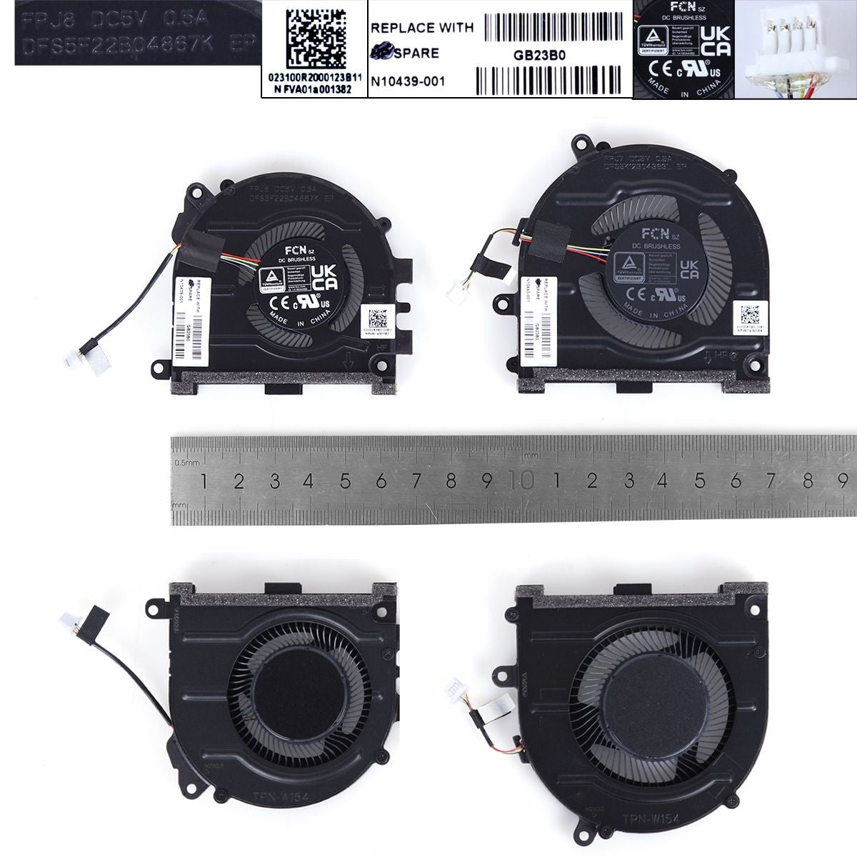 Ventiladores Para Portátil Hp Pro 14-Eh Tpn-W154 N10439-001 N10440-001