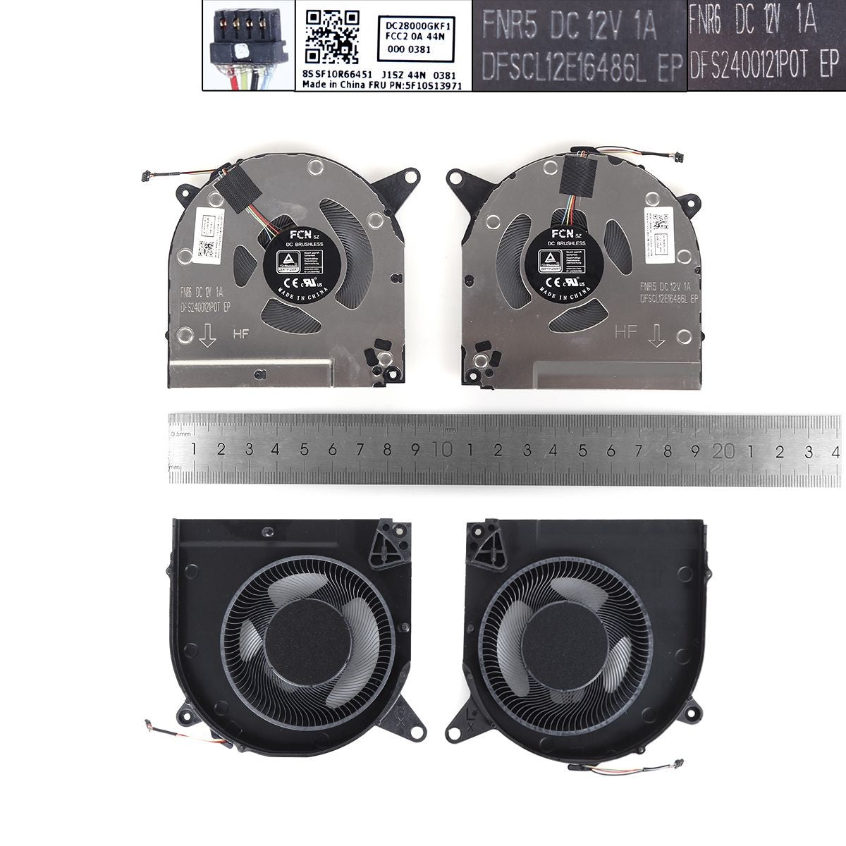 Ventiladores Cpu + Gpu Para Portátil Lenovo R9000X S7-15Imh05 2021 12V