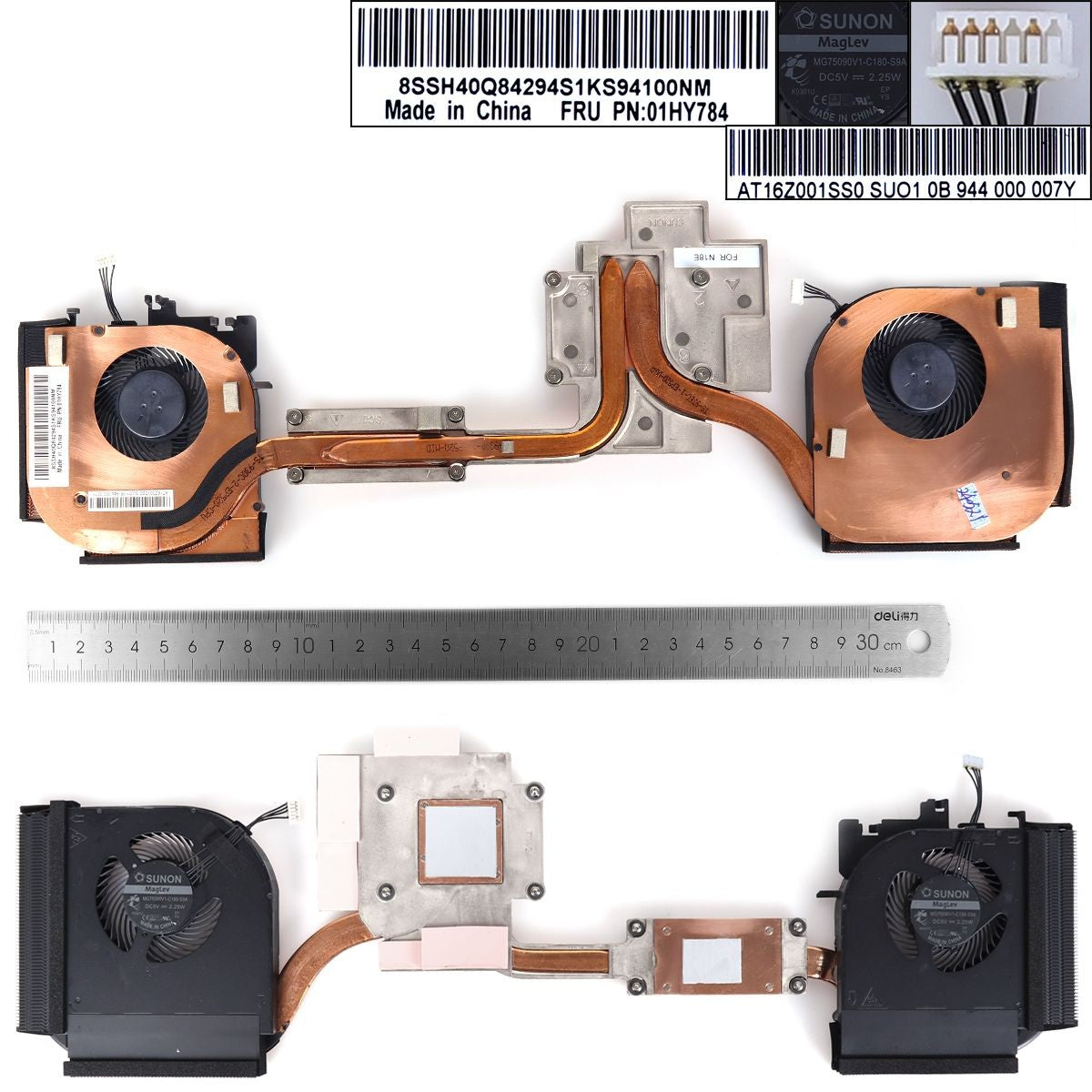 Ventilador Para Portátil Lenovo Thinkpad P52 Ep520 02Hk828 Mg75090V1-C190-S9A Mg75090V1-C180-S9A 2Hk828