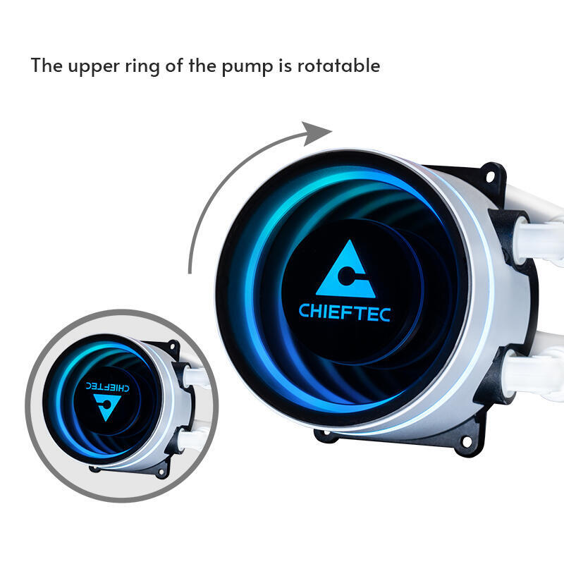 Ventilador Pc Chieftec Iceberg 240-Rgb-W (Blanco) Clc-240-Rgb-W